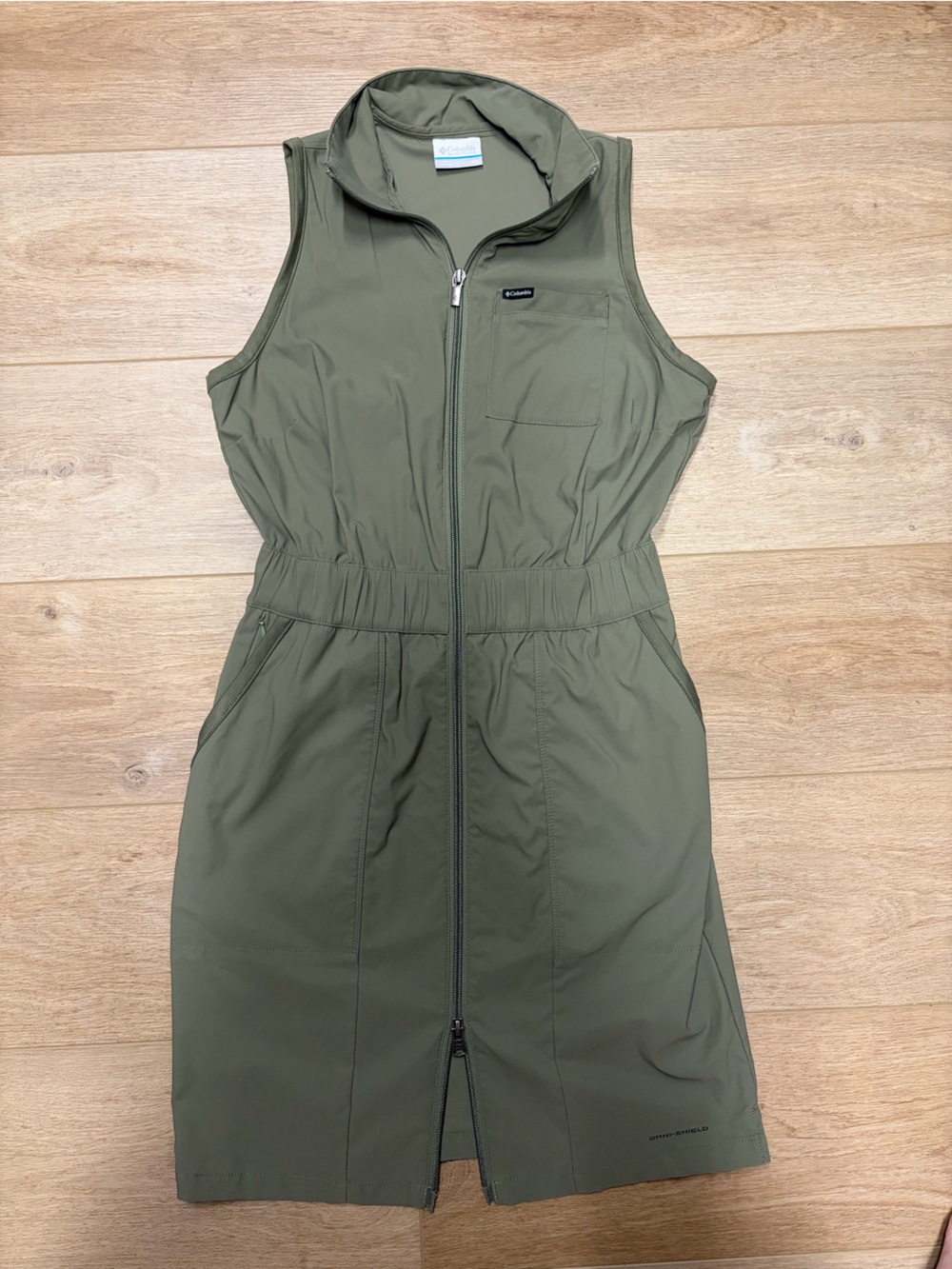 Columbia Olive Green Zip-Front Athletic Dress